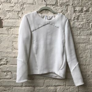 MAJE Sz 1 Small Textured White Blouse